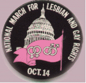 First March on Washington for Lesbian and Gay Rights pin