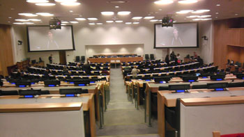 United Nations Empty view of Conference Room before briefing of January 29, 2015