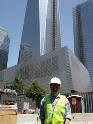 Rick Landman in front of WTC Museum